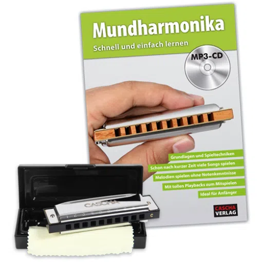 CASCHA Harmonica Set + Book F + CD
