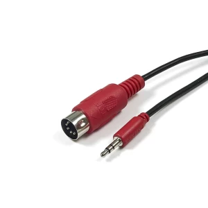 Din 5 pôles MIDI vers Mini Jack TRS A (rouge)
