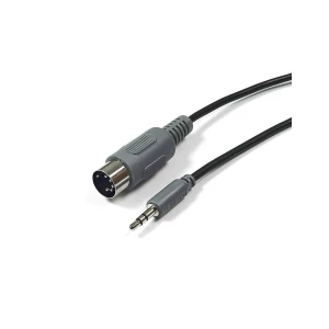 Din 5 pôles MIDI vers Mini Jack TRS B (gris)