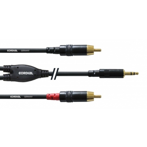CORDIAL CFY 0.9 WCC câble Y, 0.9m, MiniJack - 2xRCA