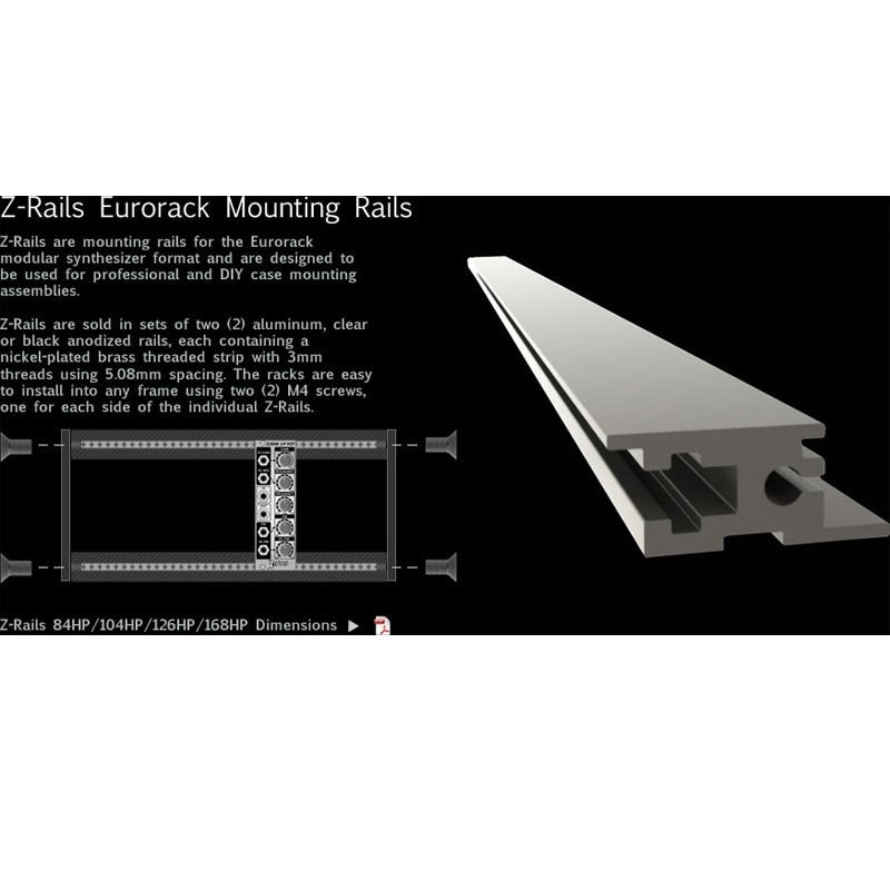 TIPTOP Audio Z-Rails 84HP silver