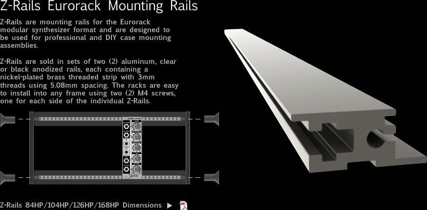 TIPTOP AUDIO Z-RAILS 84HP BLACK