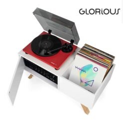 GLORIOUS Meuble blanc rétro pour 130 vinyles