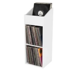 GLORIOUS casier de rangement 330 vinyles finition Blanc