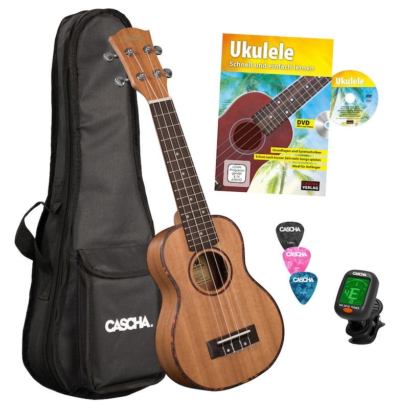 Ukulele Soprano Mahogany Pack CASCHA