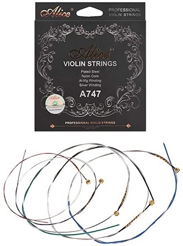 Violin Strings Nickel Plated Nylon core Professional Alice