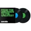 Serato Control Vinyl Manifesto BLACK/Blue&Green (la paire)
