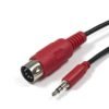 Din 5 pôles MIDI vers Mini Jack TRS A (rouge)