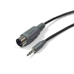 Din 5 pôles MIDI vers Mini Jack TRS B (gris)