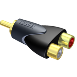 Adaptateur 2xCinch F - 1x Cinch M CLP106