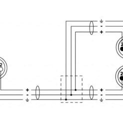 CORDIAL CFY 0.3 FMM câble Y-XLR, 0.3m