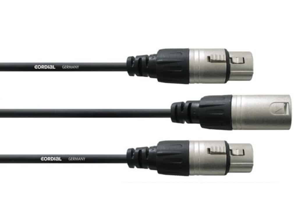 CORDIAL CFY 0.3 MFF - Y- XLR, 0.3m
