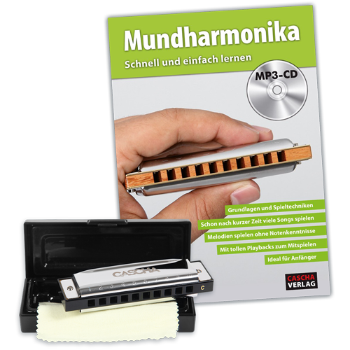 CASCHA Harmonica Set + Book F + CD