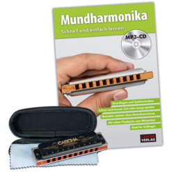 Harmonica Pro Blues Set + Book F + CD CASCHA