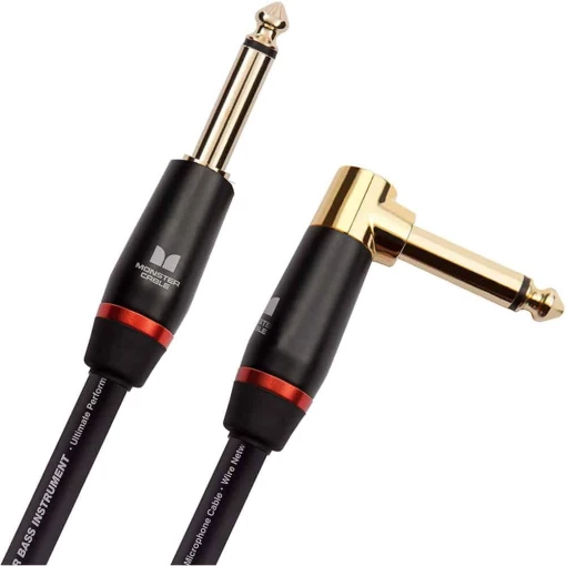 Monster Bass Câble d’instrument – Jack coudé vers Jack droit 3.6m