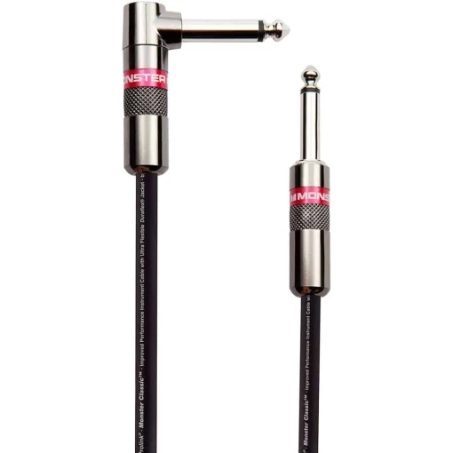 Monster Classic Instrumentenkabel - Abgewinkelte Klinke auf gerade Klinke 3.6m
