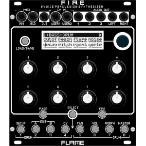 Flame Fire Drum Synth Module