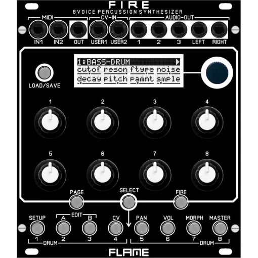 Flame Fire Drum Synth Module
