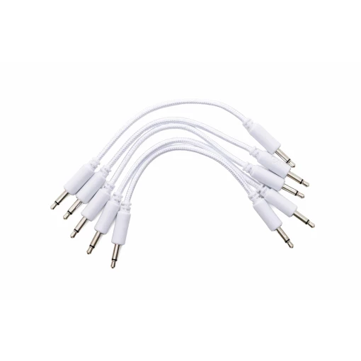 ERICA SYNTHS 10 cm geflochtene Eurorack-Patchkabel (5 Stück) Weiß