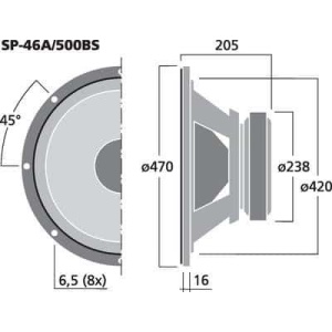Monacor SP-46A/500BS