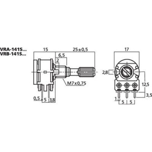 Monacor Potentiomètre 10K Log
