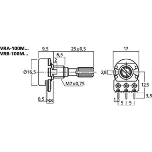 Monacor Potentiomètre 50K Log