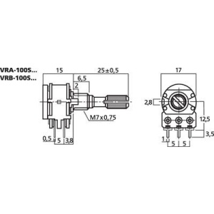 Monacor Potentiomètre 50K Log