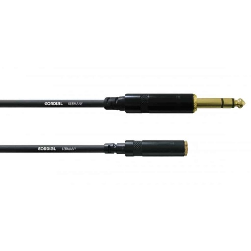 CORDIAL CFM 3 VY câble studio, 3m, Jack 6.3mm - MiniJack f