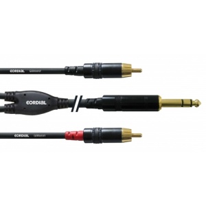 CORDIAL CFY 0.9 VCC câble Y, 0.9m, Jack - 2x RCA
